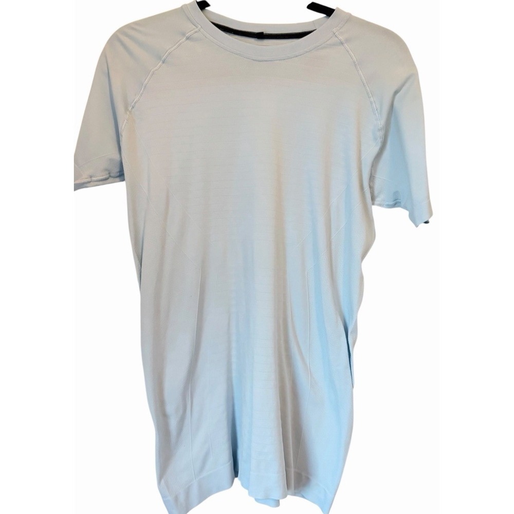 Men's Medium Alphalete Blue Gym Muscle Compression Training Activewear T-Shirt